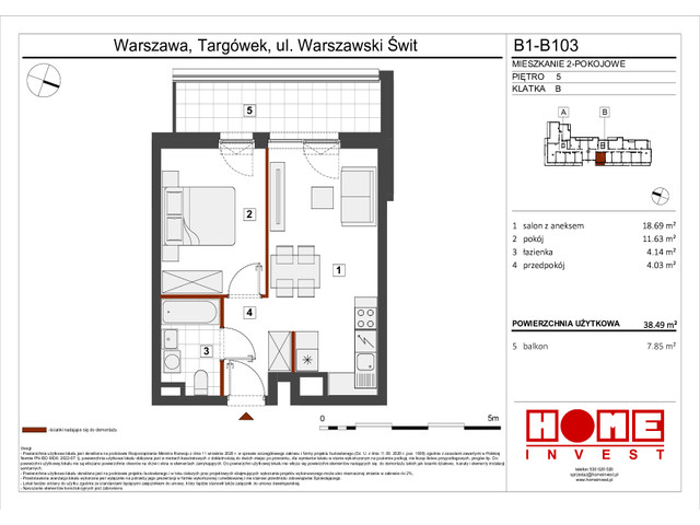 Mieszkanie w inwestycji Warszawski Świt VIII, symbol B1_B103 » nportal.pl