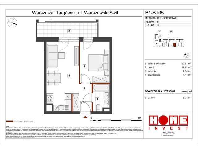 Mieszkanie w inwestycji Warszawski Świt VIII, symbol B1_B105 » nportal.pl