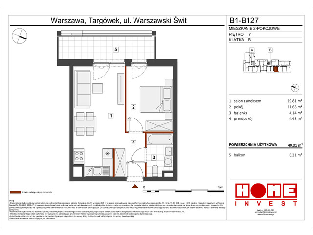 Mieszkanie w inwestycji Warszawski Świt VIII, symbol B1_B127 » nportal.pl