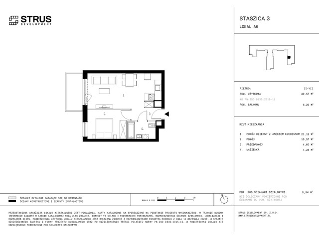 Mieszkanie w inwestycji Staszica 3, symbol A6.P.II » nportal.pl