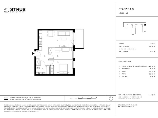 Mieszkanie w inwestycji Staszica 3, symbol A9.P.II » nportal.pl