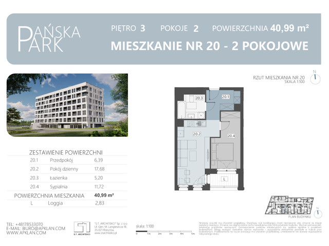 Mieszkanie w inwestycji Pańska Park, symbol M20 » nportal.pl