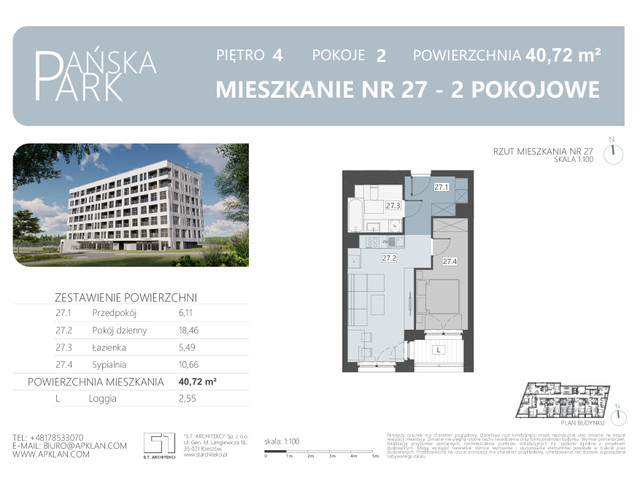 Mieszkanie w inwestycji Pańska Park, symbol M27 » nportal.pl