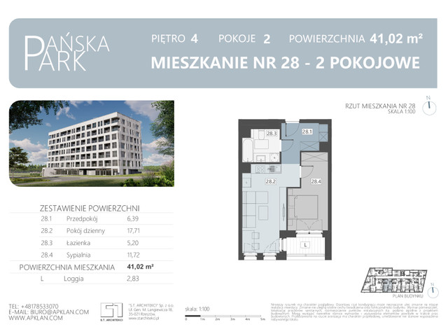 Mieszkanie w inwestycji Pańska Park, symbol M28 » nportal.pl