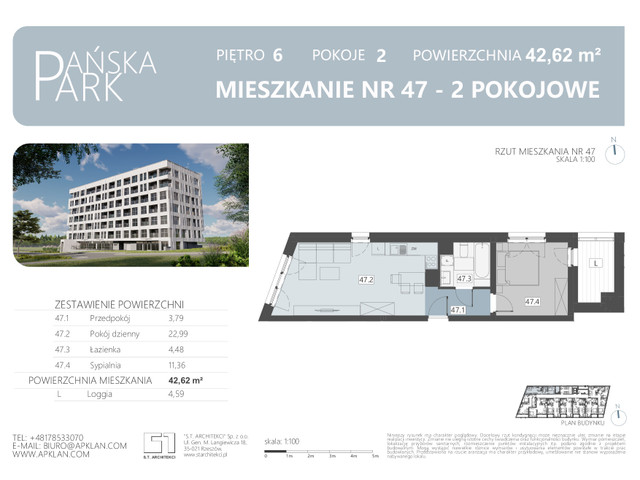 Mieszkanie w inwestycji Pańska Park, symbol M47 » nportal.pl