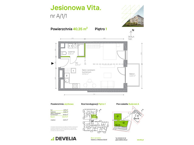 Mieszkanie w inwestycji Jesionowa Vita, symbol A.1.1 » nportal.pl