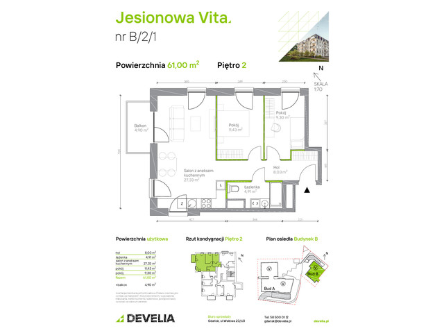 Mieszkanie w inwestycji Jesionowa Vita, symbol B.2.1 » nportal.pl