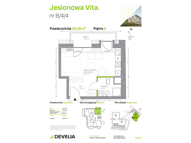 Mieszkanie w inwestycji Jesionowa Vita, symbol B.4.4 » nportal.pl