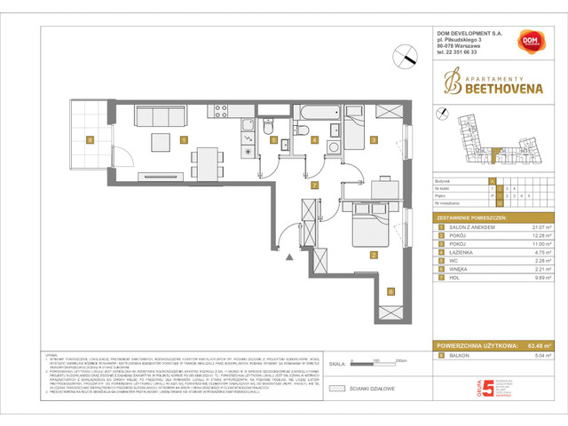 Mieszkanie w inwestycji Apartamenty Beethovena, symbol f-208684 » nportal.pl