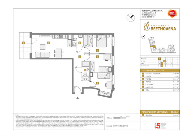 Mieszkanie w inwestycji Apartamenty Beethovena, symbol f-208706 » nportal.pl