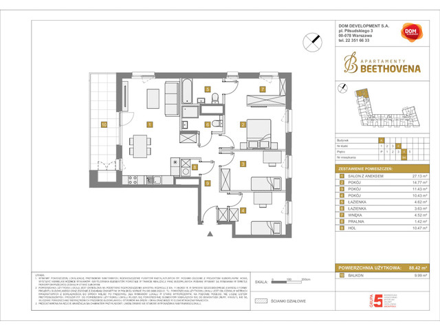 Mieszkanie w inwestycji Apartamenty Beethovena, symbol f-208745 » nportal.pl