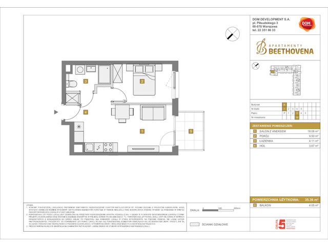 Mieszkanie w inwestycji Apartamenty Beethovena, symbol f-208767 » nportal.pl