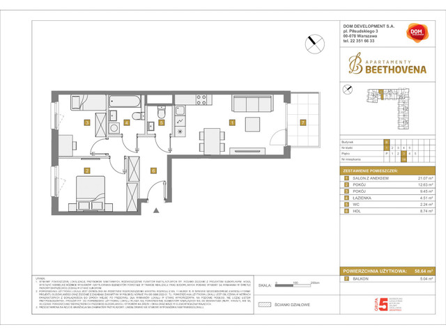 Mieszkanie w inwestycji Apartamenty Beethovena, symbol f-208769 » nportal.pl