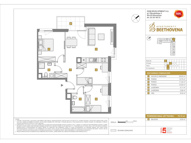 Mieszkanie w inwestycji Apartamenty Beethovena, symbol f-208804 » nportal.pl