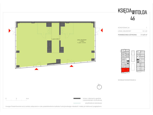 Komercyjne w inwestycji Księcia Witolda 46, symbol D.1.U2 » nportal.pl