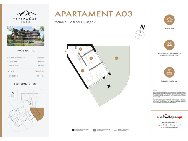 Mieszkanie w inwestycji Tatrzański Resort, symbol A03 » nportal.pl