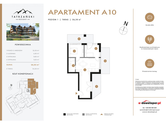 Mieszkanie w inwestycji Tatrzański Resort, symbol A10 » nportal.pl