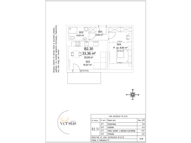 Mieszkanie w inwestycji Osiedle Versus, symbol B2/M30 » nportal.pl
