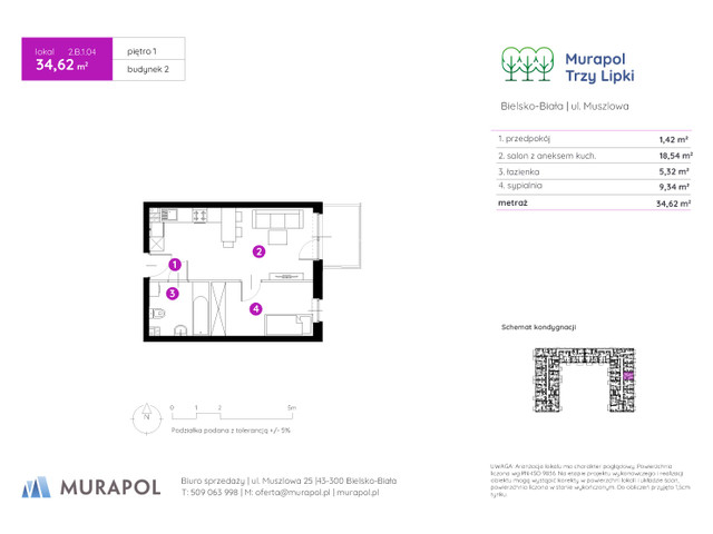 Mieszkanie w inwestycji Murapol Trzy Lipki, symbol 2.B.1.04 » nportal.pl