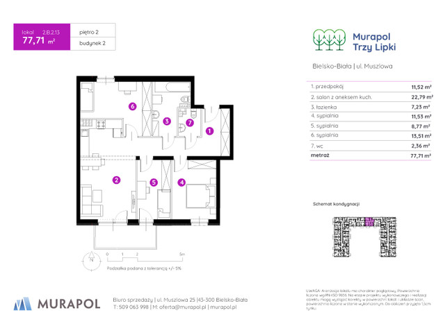 Mieszkanie w inwestycji Murapol Trzy Lipki, symbol 2.B.2.13 » nportal.pl