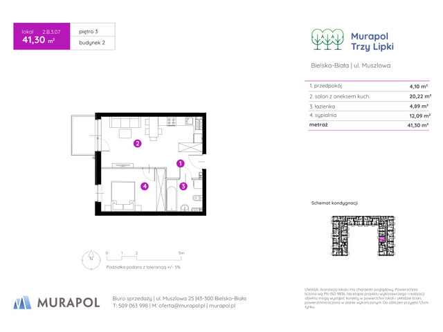 Mieszkanie w inwestycji Murapol Trzy Lipki, symbol 2.B.3.07 » nportal.pl