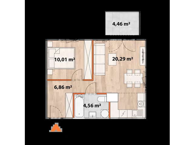 Mieszkanie w inwestycji Apartamenty Portowa, symbol 43/POR-A.04.04 » nportal.pl