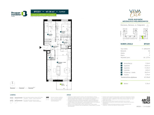 Mieszkanie w inwestycji Viva Cite, symbol BF0201 » nportal.pl