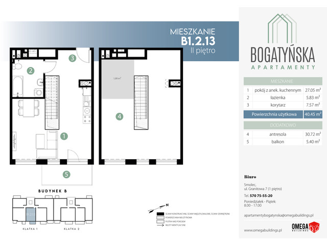 Mieszkanie w inwestycji Bogatyńska Apartamenty, symbol B-B1.2.13 » nportal.pl