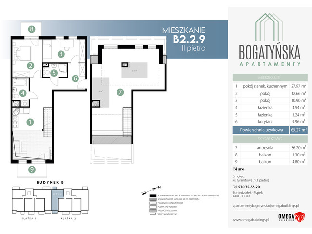 Mieszkanie w inwestycji Bogatyńska Apartamenty, symbol B-B2.2.9 » nportal.pl