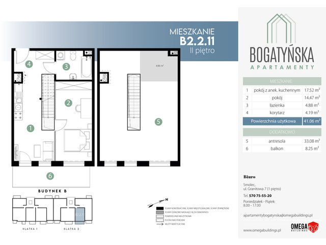 Mieszkanie w inwestycji Bogatyńska Apartamenty, symbol B-B2.2.11 » nportal.pl