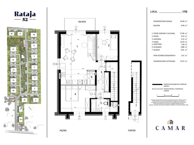 Mieszkanie w inwestycji Rataja 52 Osiedle Premium - mieszkani..., symbol 17D » nportal.pl