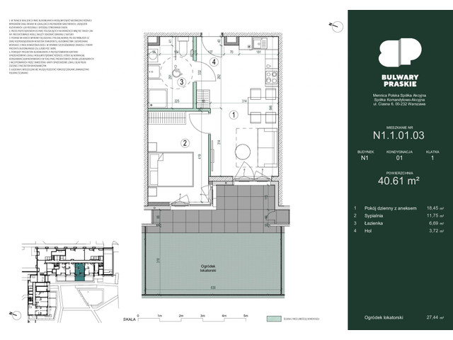 Mieszkanie w inwestycji Bulwary Praskie, symbol N1.1.01.03 » nportal.pl