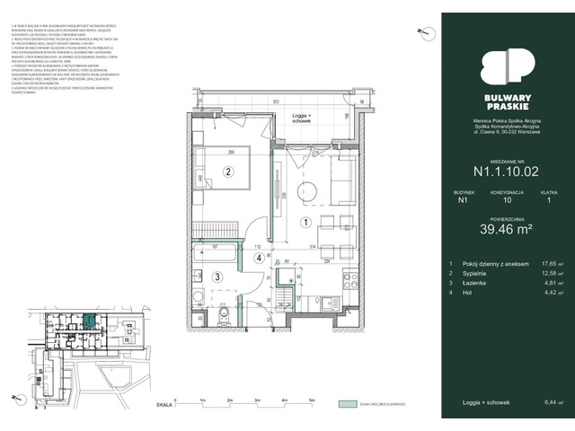 Mieszkanie w inwestycji Bulwary Praskie, symbol N1.1.10.02 » nportal.pl