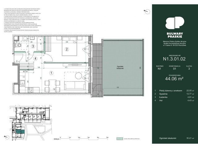 Mieszkanie w inwestycji Bulwary Praskie, symbol N1.3.01.02 » nportal.pl