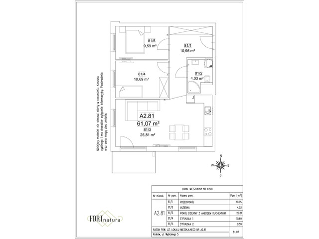 Mieszkanie w inwestycji Fort Natura Etap II, symbol A2.81 » nportal.pl