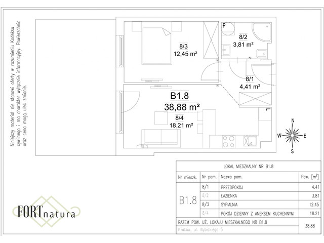 Mieszkanie w inwestycji Fort Natura Etap II, symbol B1.8 » nportal.pl