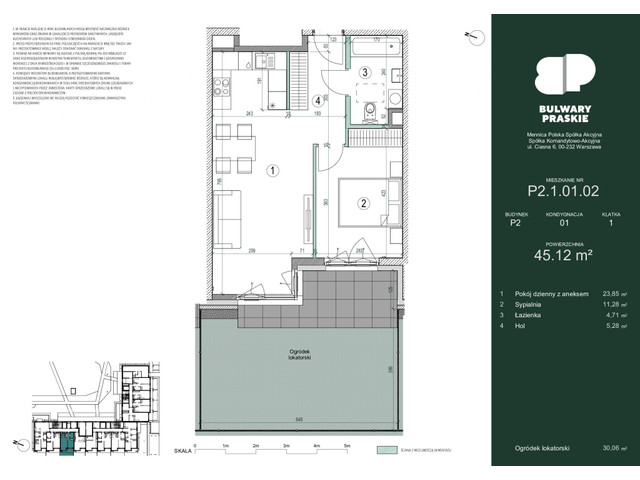 Mieszkanie w inwestycji Bulwary Praskie, symbol P2.1.01.02 » nportal.pl