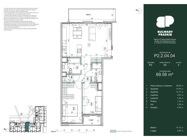 Mieszkanie w inwestycji Bulwary Praskie, symbol P2.2.04.04 » nportal.pl