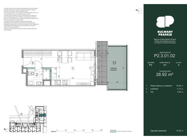 Mieszkanie w inwestycji Bulwary Praskie, symbol P2.3.01.02 » nportal.pl