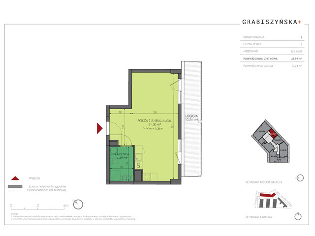 Mieszkanie w inwestycji Grabiszyńska +, symbol B.3.M.01 » nportal.pl