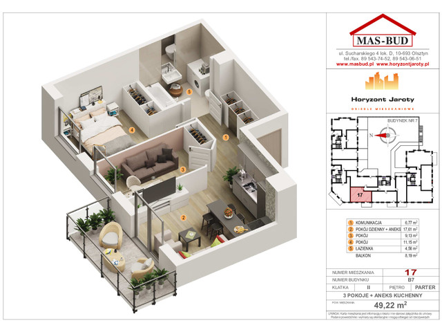 Mieszkanie w inwestycji Grandhouse, budynek Budynek B7, symbol 2-8 » nportal.pl