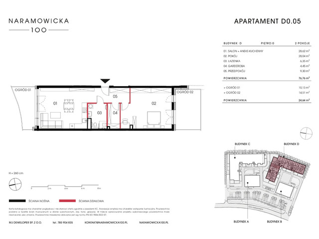 Mieszkanie w inwestycji Naramowicka 100, symbol D-D0.05 » nportal.pl