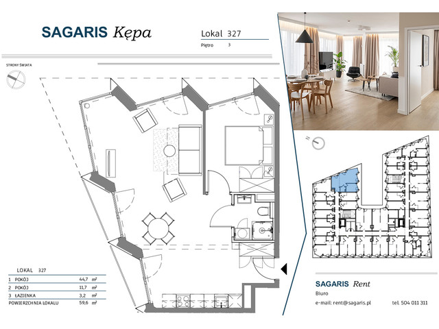 Komercyjne w inwestycji SAGARIS KĘPA, budynek Business Suite, symbol 327 » nportal.pl