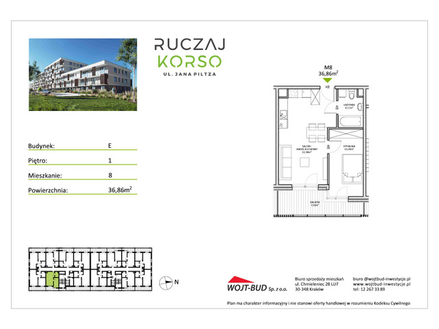 Mieszkanie w inwestycji RUCZAJ KORSO ETAP III, symbol E8 » nportal.pl