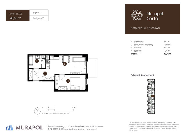 Mieszkanie w inwestycji Murapol Corfa, symbol 2.B.1.03 » nportal.pl