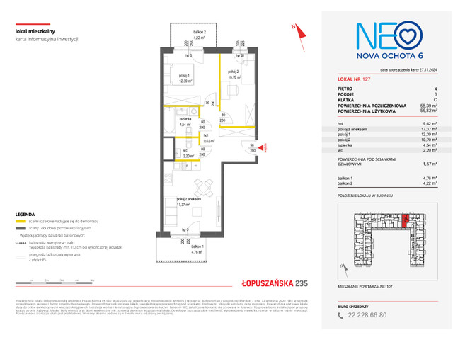 Mieszkanie w inwestycji NEO NOVA OCHOTA, symbol 6M.127 » nportal.pl