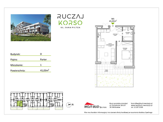 Mieszkanie w inwestycji RUCZAJ KORSO ETAP III, symbol D1 » nportal.pl