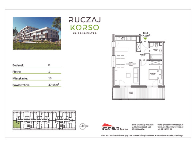 Mieszkanie w inwestycji RUCZAJ KORSO ETAP III, symbol D13 » nportal.pl