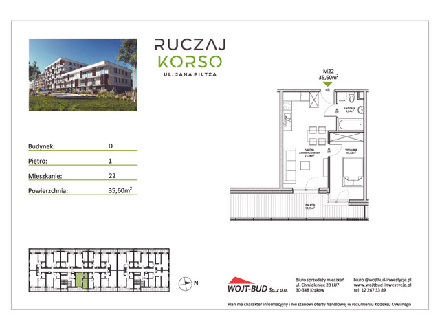 Mieszkanie w inwestycji RUCZAJ KORSO ETAP III, symbol D22 » nportal.pl