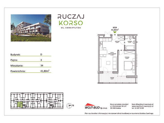 Mieszkanie w inwestycji RUCZAJ KORSO ETAP III, symbol D34 » nportal.pl